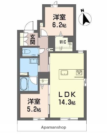 LIEN(2LDK/1階)の間取り写真