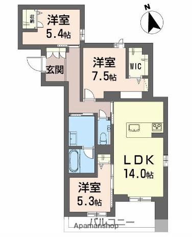 LIEN(3LDK/3階)の間取り写真