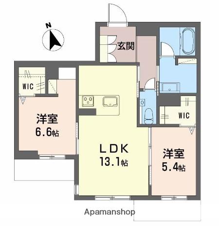 LIEN(2LDK/2階)の間取り写真