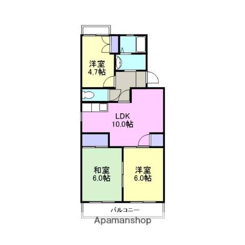 セントラルレジデンス(3LDK/3階)の間取り写真