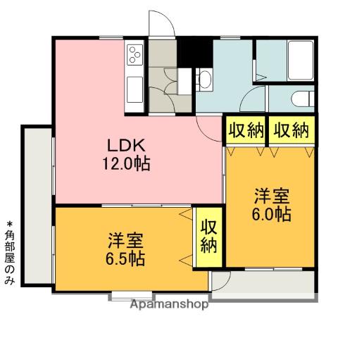 ヴィブレ つばさⅡ(2LDK/2階)の間取り写真