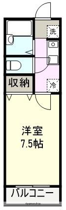 アプローズ(1K/4階)の間取り写真