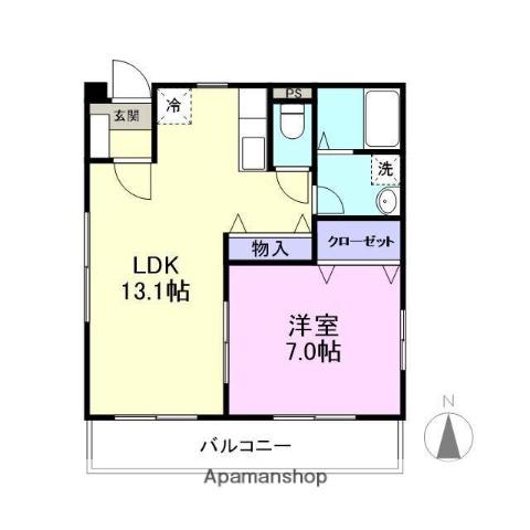 フレーズマリー(1LDK/2階)の間取り写真