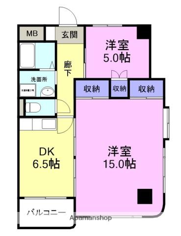 和光ビル(2DK/7階)の間取り写真