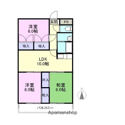 セピアム21(3LDK/2階)の間取り写真