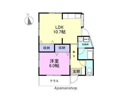 伊豆箱根鉄道駿豆線 田京駅 徒歩12分 1階建 築44年(1LDK)の間取り写真