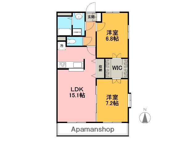 T-パレス蔵(2LDK/1階)の間取り写真