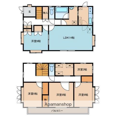 東海道本線 三島駅 徒歩18分 2階建 築30年(6LDK)の間取り写真