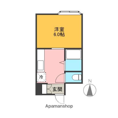 グリーンプラザ(1K/4階)の間取り写真