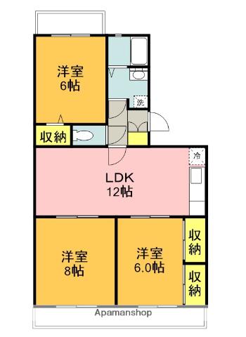メゾン・ド・エソールⅠⅡ(3LDK/4階)の間取り写真