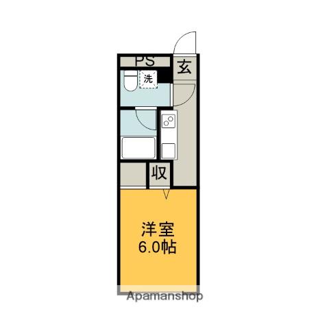 須田ビル(1K/2階)の間取り写真