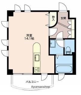 アルグラン(ワンルーム/2階)の間取り写真