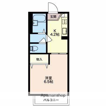 フレグランスエス(1K/1階)の間取り写真