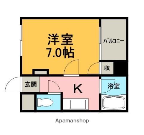 リエス沼津平町(1K/3階)の間取り写真