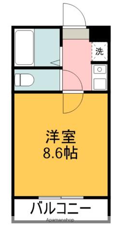 御殿場線 大岡駅(静岡) 徒歩13分 3階建 築29年(1K/3階)の間取り写真