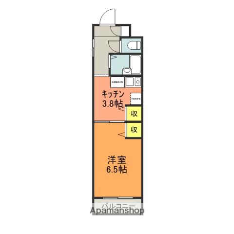 ボナールNUMAZU(1K/1階)の間取り写真