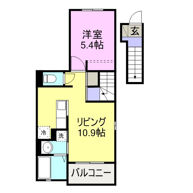 サンスポット新宿(1LDK/2階)の間取り写真