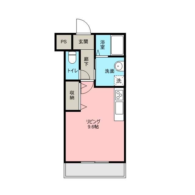 フロレスタ(ワンルーム/3階)の間取り写真