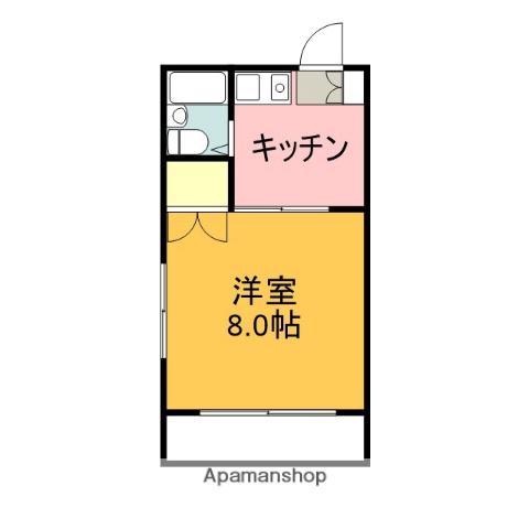 フジコーポ高沢(1K/4階)の間取り写真