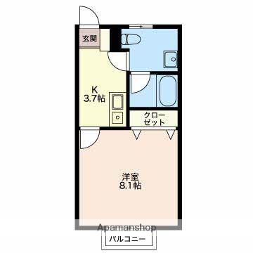 サンクチュアリーコーポC(1K/1階)の間取り写真