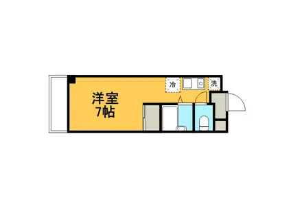 メゾン平成(ワンルーム/3階)の間取り写真