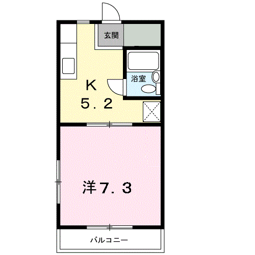 リュミエール(1K/3階)の間取り写真