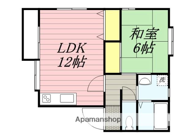 カームハイツ Ⅱ(1LDK/1階)の間取り写真