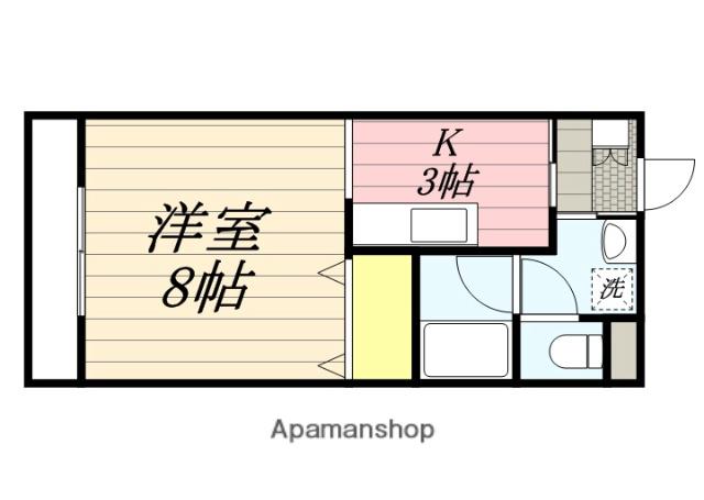 オリオンアパートメント(1K/3階)の間取り写真