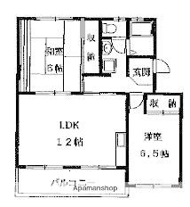 カネサマンション(2LDK/3階)の間取り写真