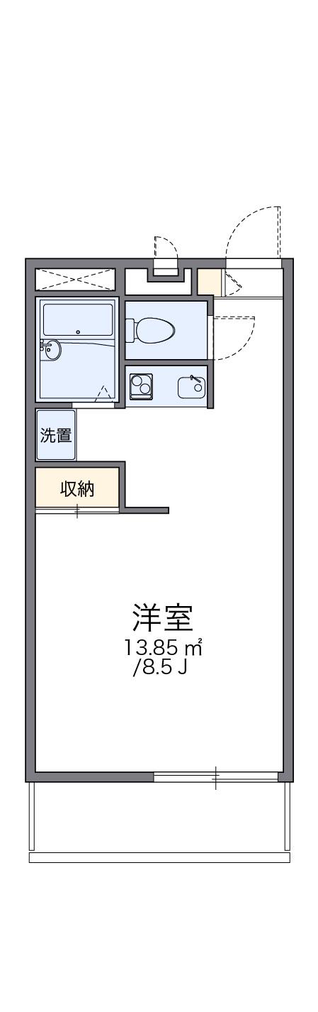 レオパレスネッスル小松(1K/3階)の間取り写真