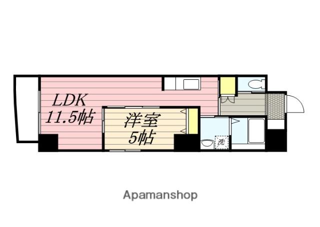 TKマンション元浜(1LDK/2階)の間取り写真