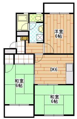 メゾン横須賀II(3DK/2階)の間取り写真