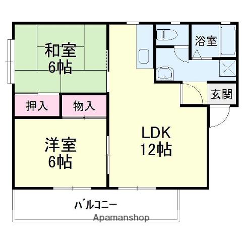 サニーメゾン(2LDK/2階)の間取り写真