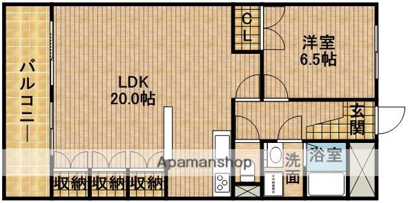 クレール浜松Ⅰ(1LDK/7階)の間取り写真