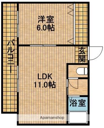 SHINKOマンション(1LDK/3階)の間取り写真