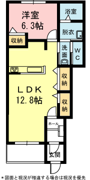 MARUSA21C(1LDK/1階)の間取り写真