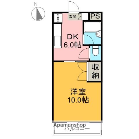 マンションCLOVER(1DK/1階)の間取り写真