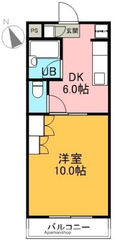 アルタイル N(1DK/5階)の間取り写真