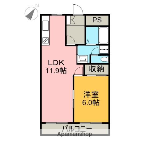 アーバンヒルズ旭(1LDK/2階)の間取り写真