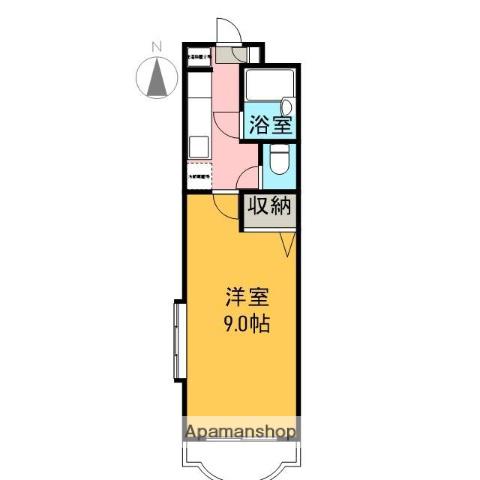 サンズ杉の木(1K/3階)の間取り写真