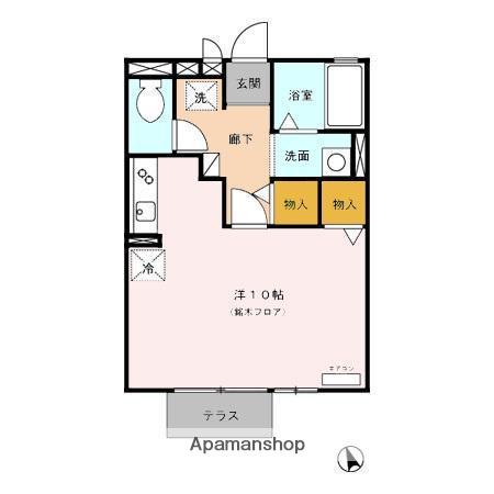 ファミールハイムC(ワンルーム/1階)の間取り写真