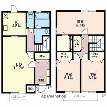 パストラル21A(3LDK/1階)の間取り写真