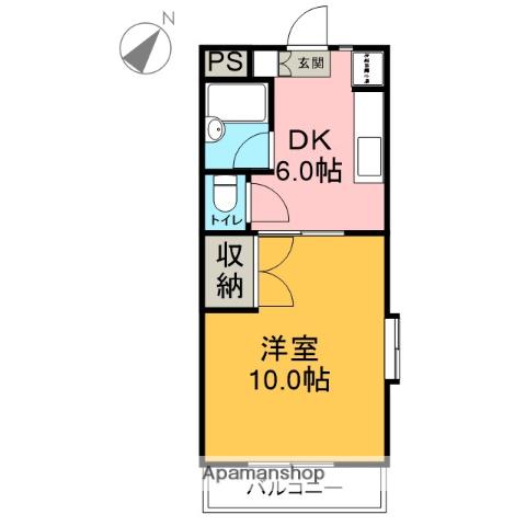 ADVANCE1(1DK/3階)の間取り写真