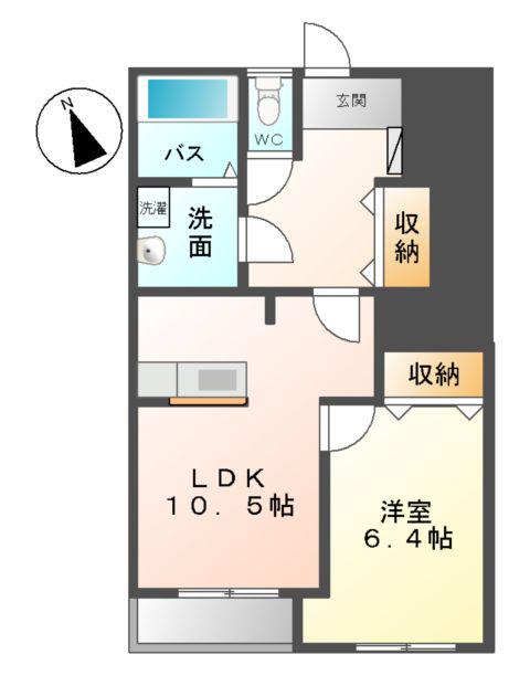 B-FOREST(1LDK/1階)の間取り写真