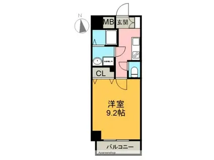 ヴィガラス永田町(1K/5階)の間取り写真