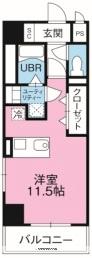 MONDO FUJIⅢ(ワンルーム/2階)の間取り写真