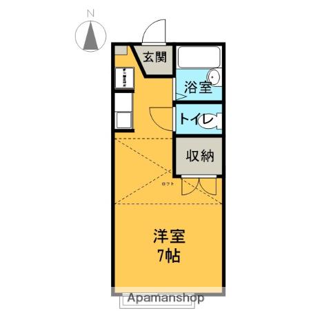 ル・レーヴ今泉(ワンルーム/1階)の間取り写真