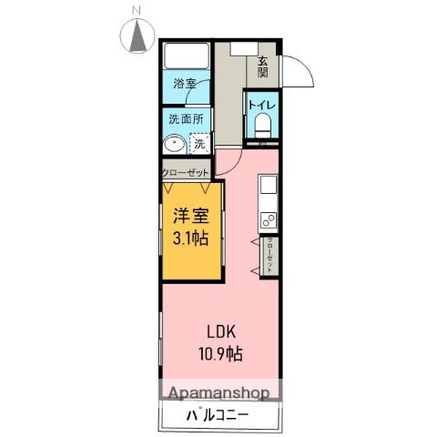 プラドスメゾン伝法(1LDK/1階)の間取り写真