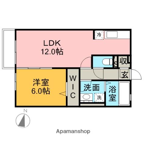 ブランフルール(1LDK/1階)の間取り写真