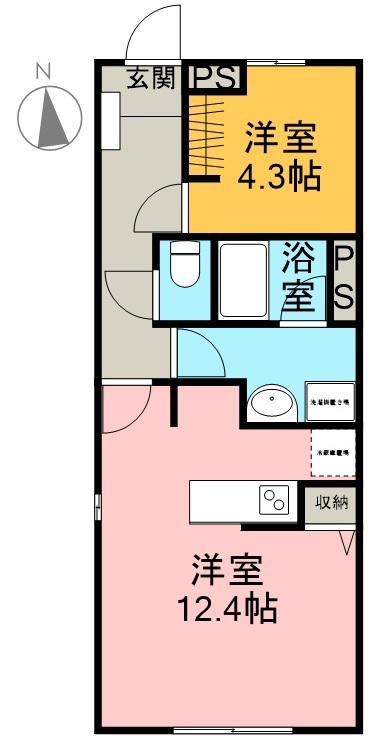 パークメラニアン(1LDK/2階)の間取り写真